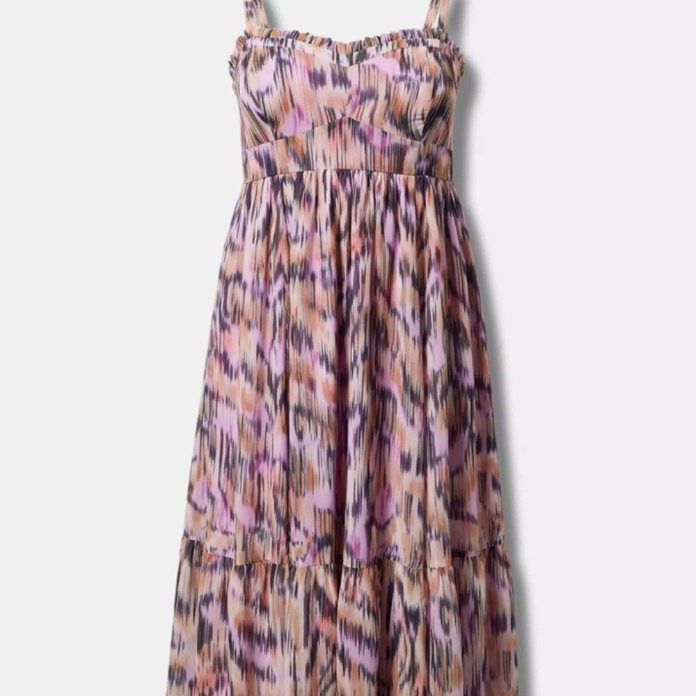 TORRID Midi Chiffon Sleeveless Tiered Dress, size 2/2X, NEW NWT